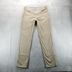Peter Millar Pants Mens 34x32 Tan Chinos Signature Sateen Flat Front Trousers